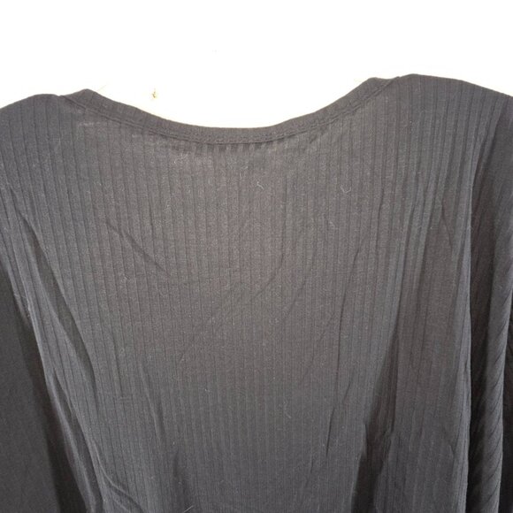 LulaRoe NWT Women's Stephanie Smocked Short Sleeve Pullover Top Black Size 3XL - Picture 5 of 10